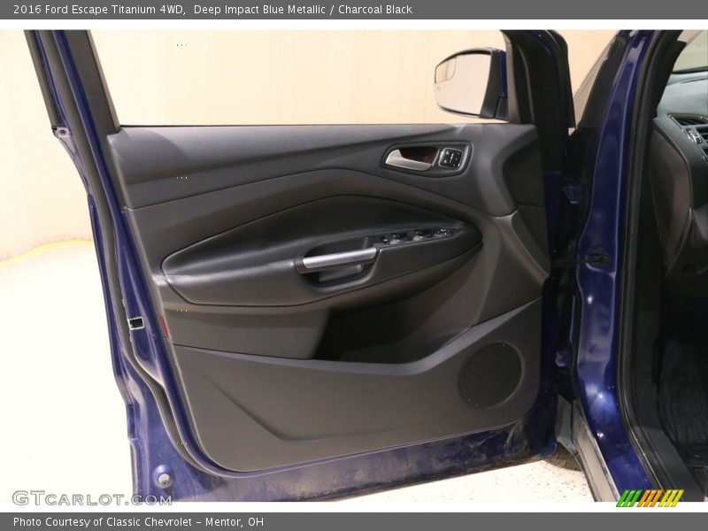 Deep Impact Blue Metallic / Charcoal Black 2016 Ford Escape Titanium 4WD