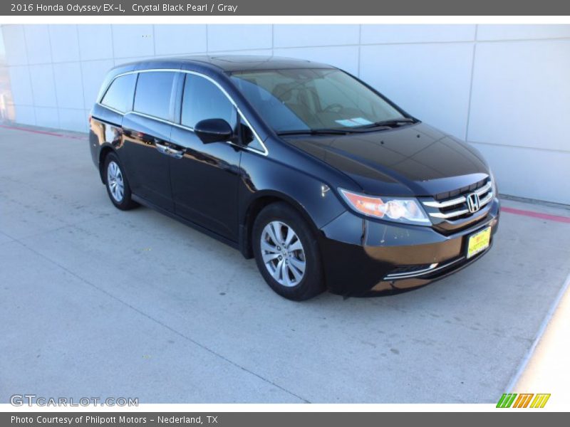 Crystal Black Pearl / Gray 2016 Honda Odyssey EX-L