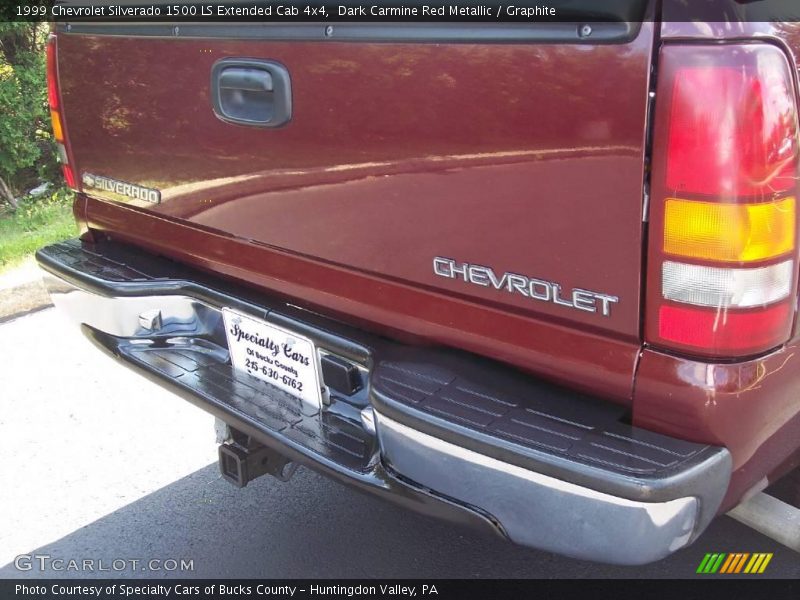 Dark Carmine Red Metallic / Graphite 1999 Chevrolet Silverado 1500 LS Extended Cab 4x4