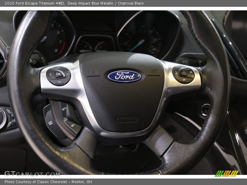 Deep Impact Blue Metallic / Charcoal Black 2016 Ford Escape Titanium 4WD