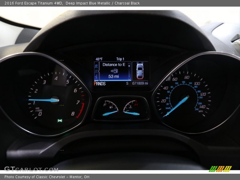 Deep Impact Blue Metallic / Charcoal Black 2016 Ford Escape Titanium 4WD