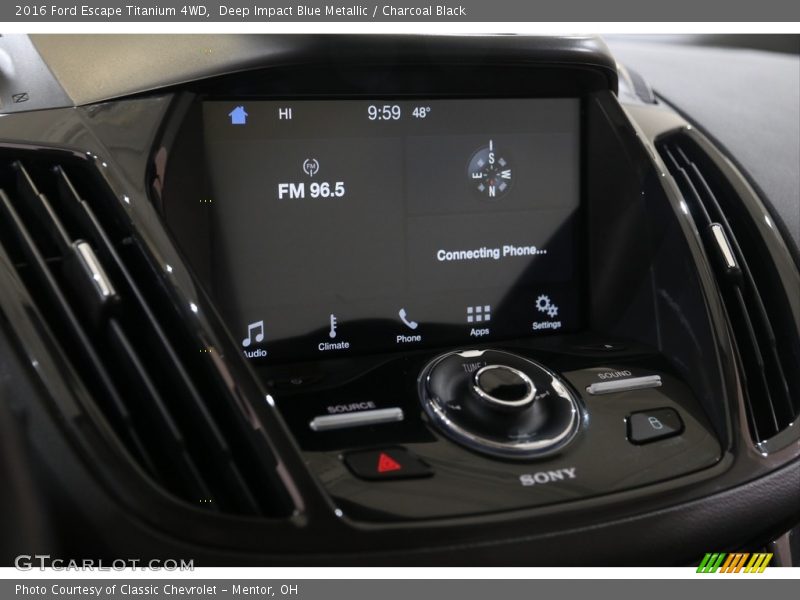 Deep Impact Blue Metallic / Charcoal Black 2016 Ford Escape Titanium 4WD