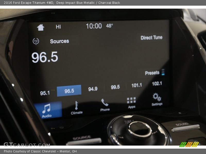Deep Impact Blue Metallic / Charcoal Black 2016 Ford Escape Titanium 4WD
