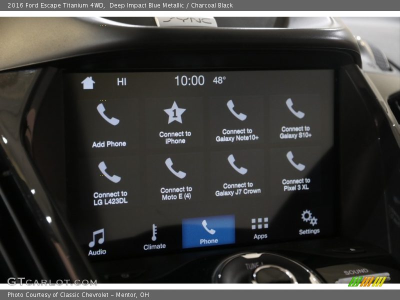Deep Impact Blue Metallic / Charcoal Black 2016 Ford Escape Titanium 4WD