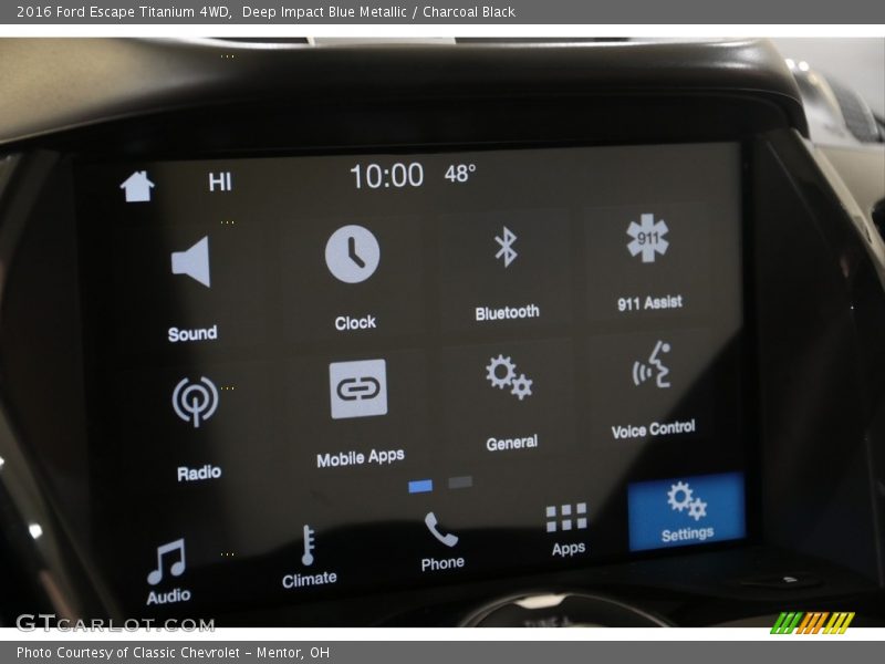 Deep Impact Blue Metallic / Charcoal Black 2016 Ford Escape Titanium 4WD