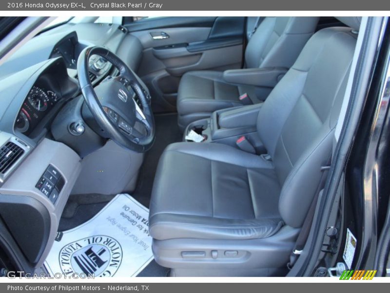 Crystal Black Pearl / Gray 2016 Honda Odyssey EX-L