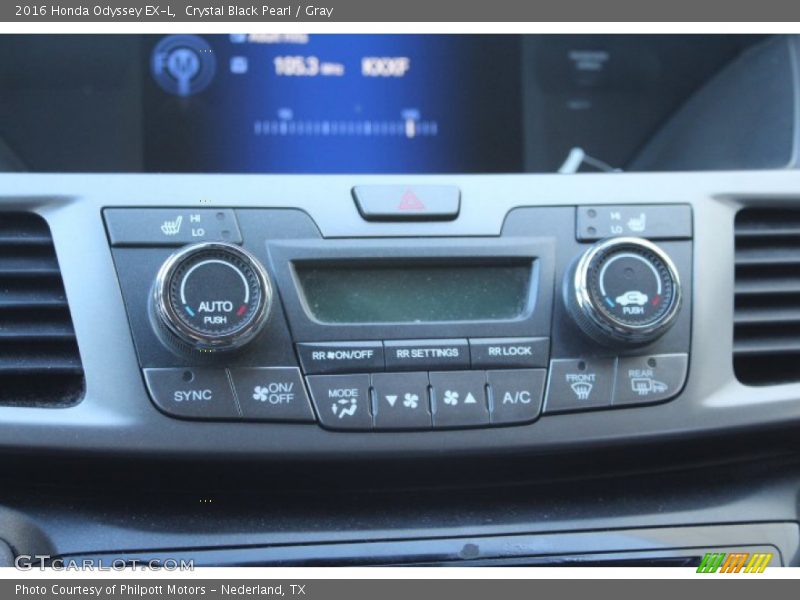 Crystal Black Pearl / Gray 2016 Honda Odyssey EX-L
