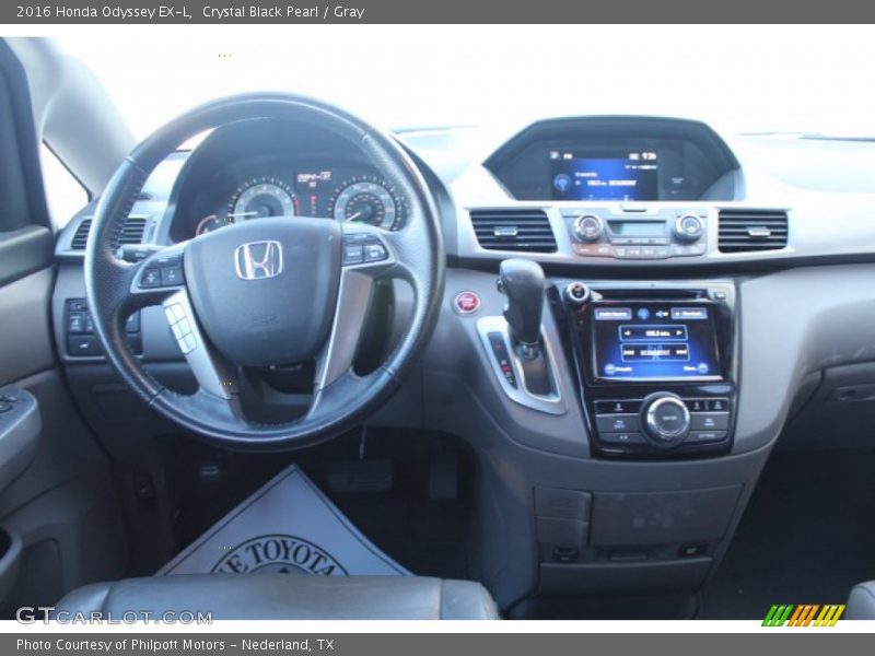 Crystal Black Pearl / Gray 2016 Honda Odyssey EX-L