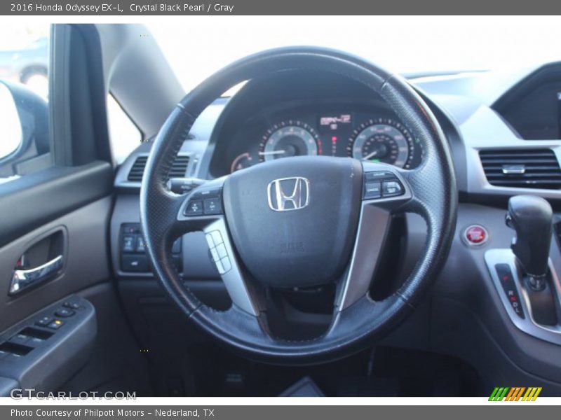 Crystal Black Pearl / Gray 2016 Honda Odyssey EX-L