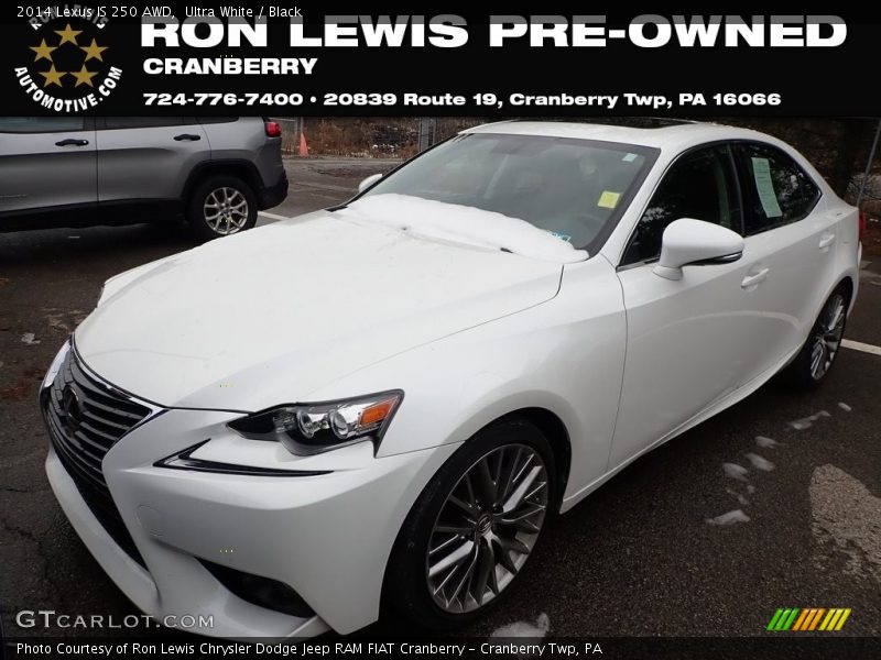 Ultra White / Black 2014 Lexus IS 250 AWD