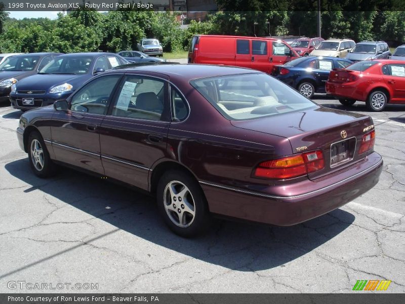 Ruby Red Pearl / Beige 1998 Toyota Avalon XLS