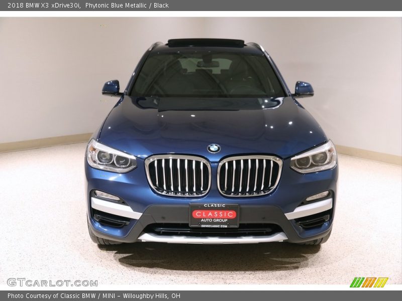 Phytonic Blue Metallic / Black 2018 BMW X3 xDrive30i