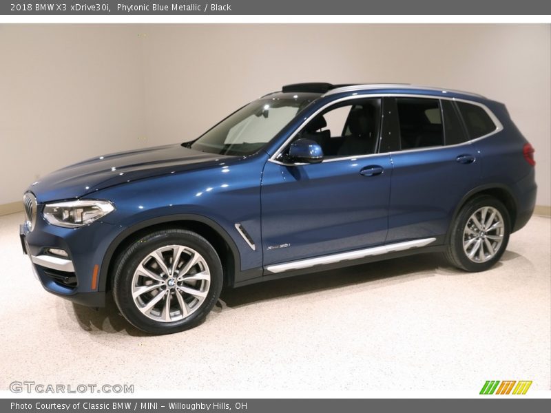 Phytonic Blue Metallic / Black 2018 BMW X3 xDrive30i