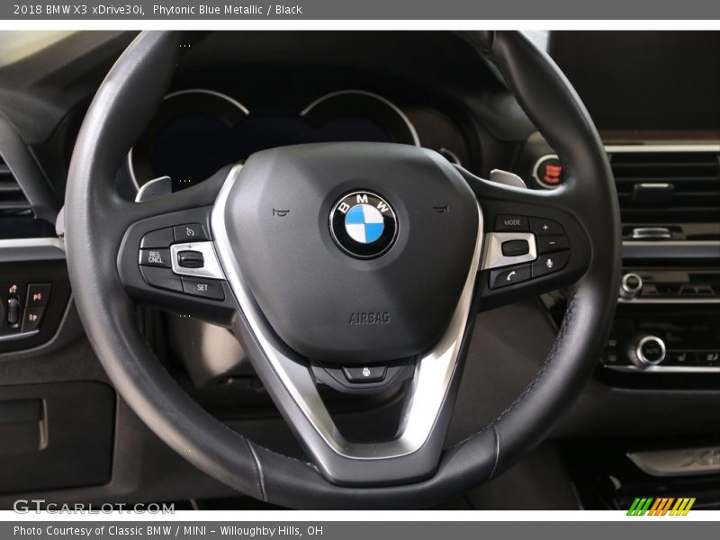 Phytonic Blue Metallic / Black 2018 BMW X3 xDrive30i