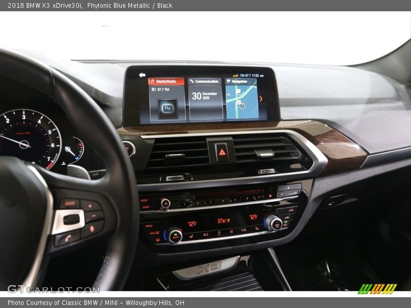 Phytonic Blue Metallic / Black 2018 BMW X3 xDrive30i