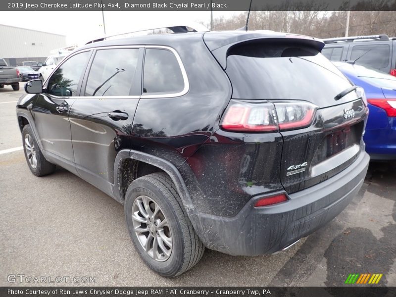 Diamond Black Crystal Pearl / Black 2019 Jeep Cherokee Latitude Plus 4x4