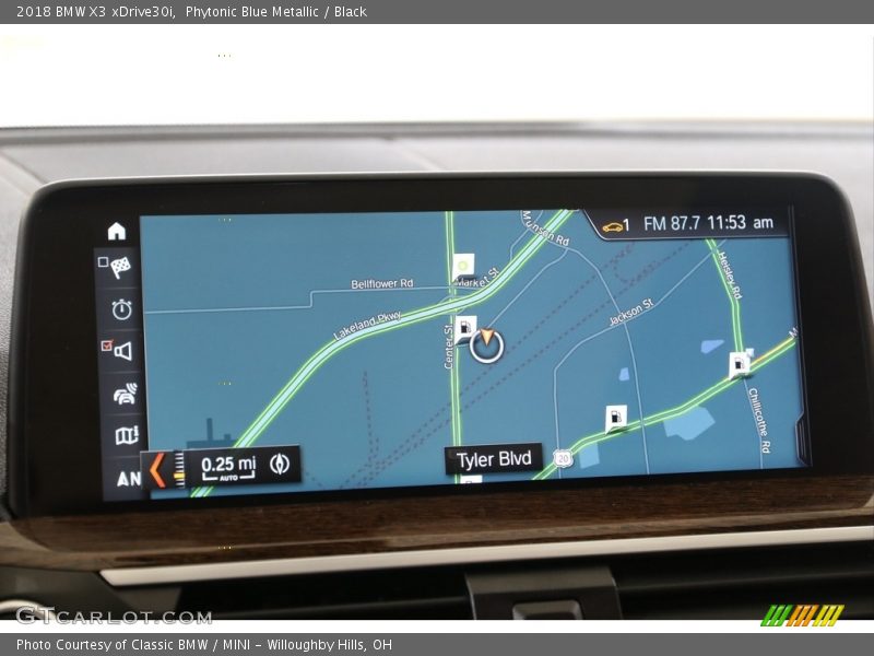 Phytonic Blue Metallic / Black 2018 BMW X3 xDrive30i
