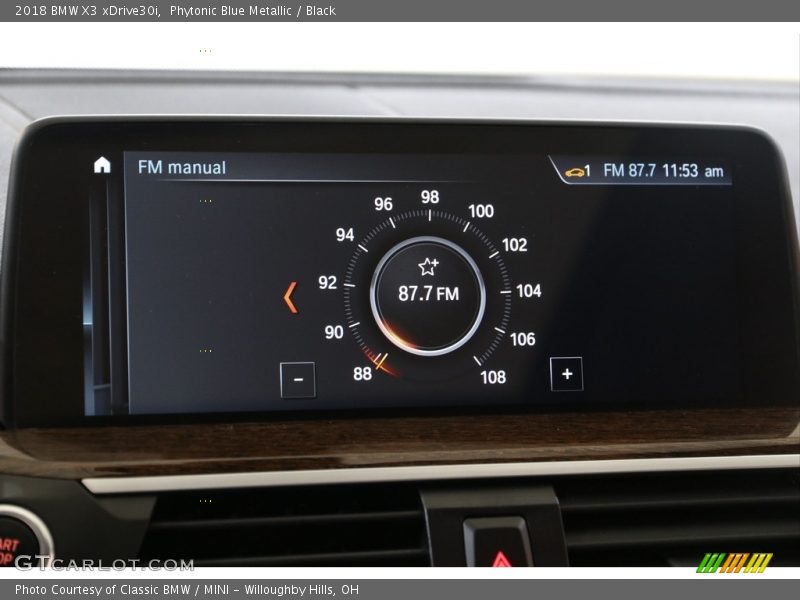 Phytonic Blue Metallic / Black 2018 BMW X3 xDrive30i