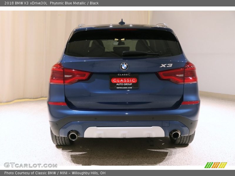 Phytonic Blue Metallic / Black 2018 BMW X3 xDrive30i