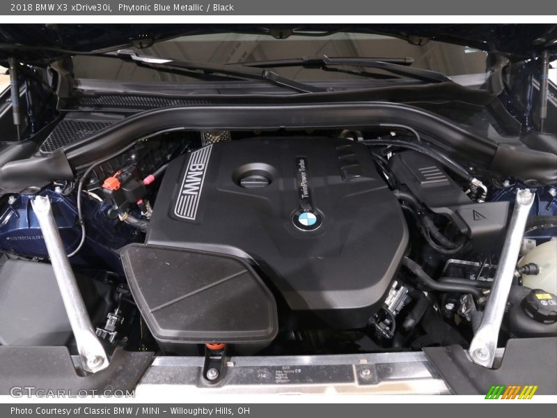 Phytonic Blue Metallic / Black 2018 BMW X3 xDrive30i