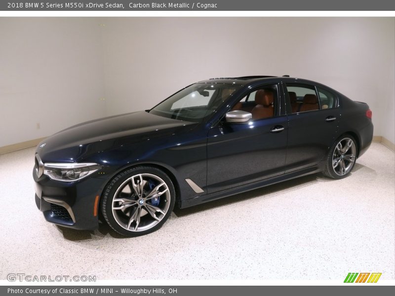 Carbon Black Metallic / Cognac 2018 BMW 5 Series M550i xDrive Sedan