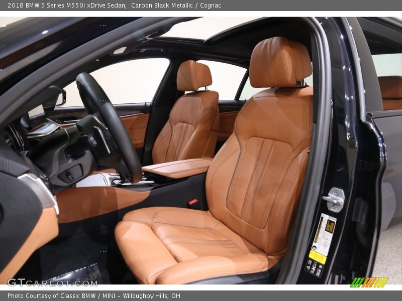 Carbon Black Metallic / Cognac 2018 BMW 5 Series M550i xDrive Sedan