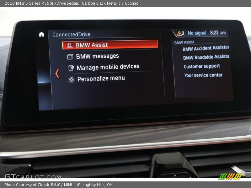 Carbon Black Metallic / Cognac 2018 BMW 5 Series M550i xDrive Sedan