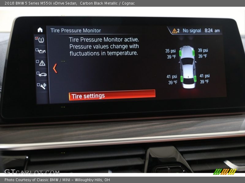 Carbon Black Metallic / Cognac 2018 BMW 5 Series M550i xDrive Sedan