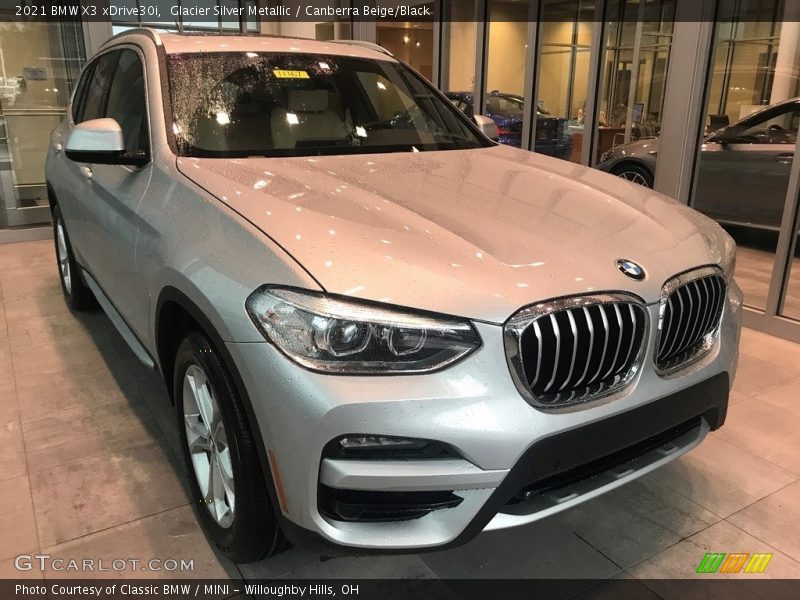 Glacier Silver Metallic / Canberra Beige/Black 2021 BMW X3 xDrive30i