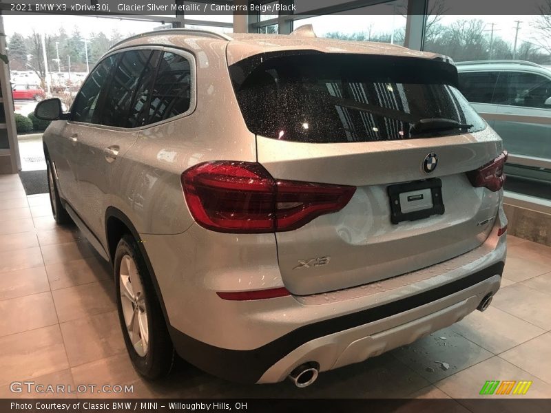 Glacier Silver Metallic / Canberra Beige/Black 2021 BMW X3 xDrive30i