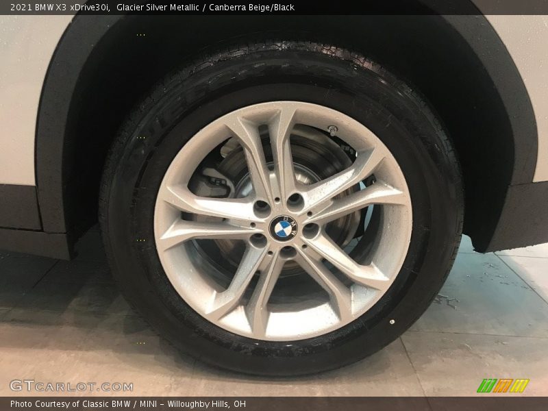 Glacier Silver Metallic / Canberra Beige/Black 2021 BMW X3 xDrive30i