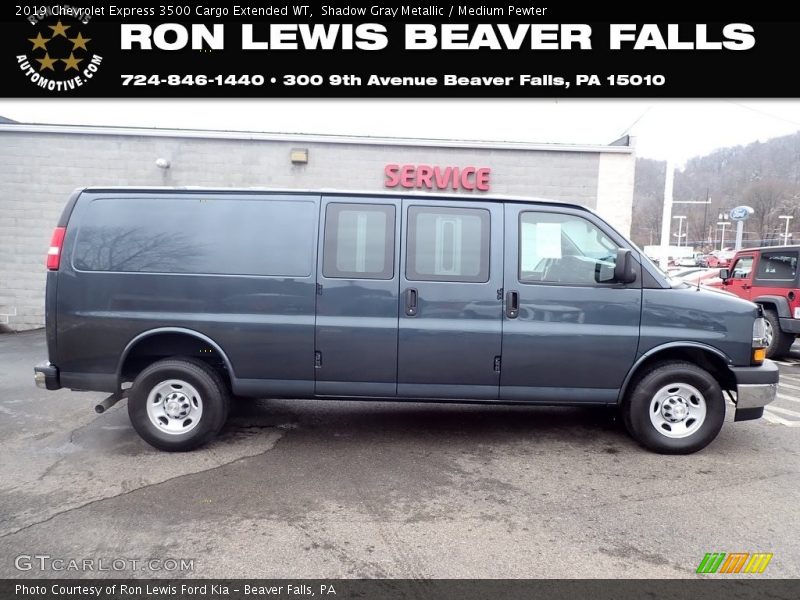 Shadow Gray Metallic / Medium Pewter 2019 Chevrolet Express 3500 Cargo Extended WT