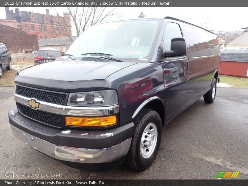Shadow Gray Metallic / Medium Pewter 2019 Chevrolet Express 3500 Cargo Extended WT