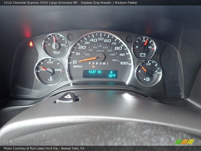 Shadow Gray Metallic / Medium Pewter 2019 Chevrolet Express 3500 Cargo Extended WT