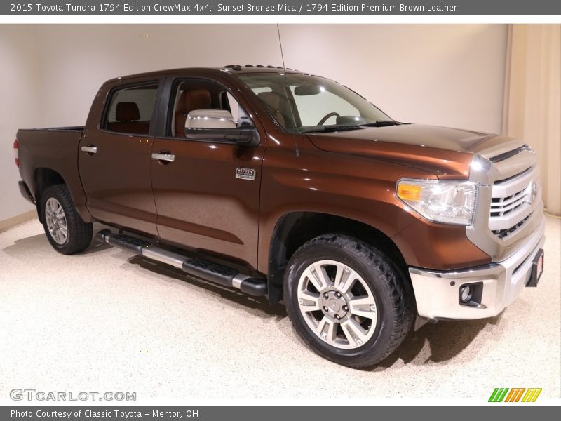 Sunset Bronze Mica / 1794 Edition Premium Brown Leather 2015 Toyota Tundra 1794 Edition CrewMax 4x4