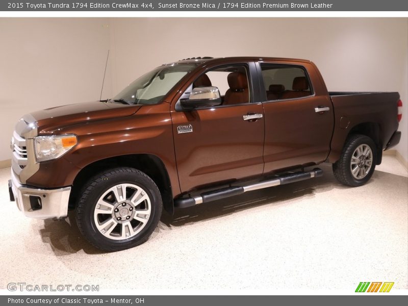 Sunset Bronze Mica / 1794 Edition Premium Brown Leather 2015 Toyota Tundra 1794 Edition CrewMax 4x4