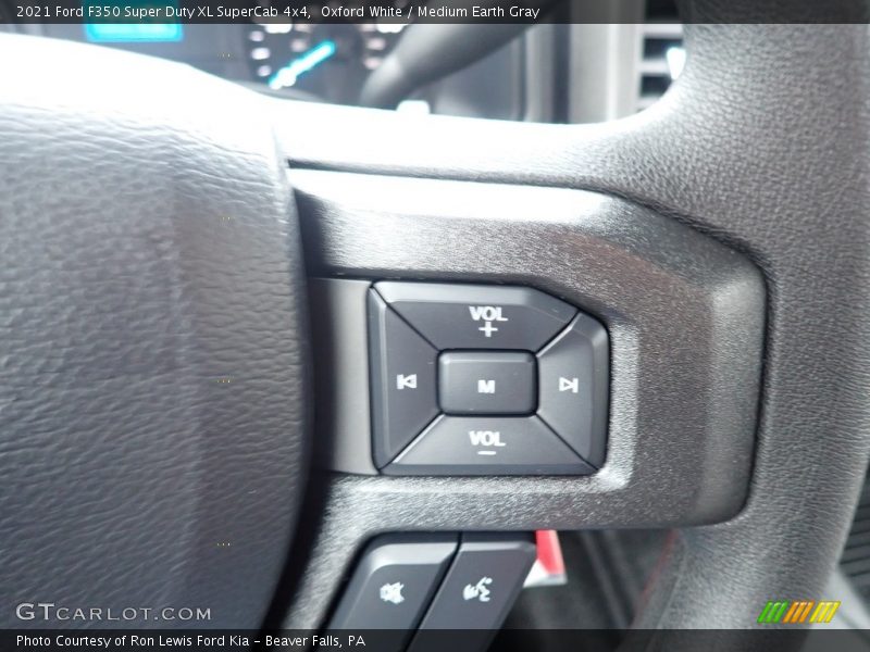 Oxford White / Medium Earth Gray 2021 Ford F350 Super Duty XL SuperCab 4x4
