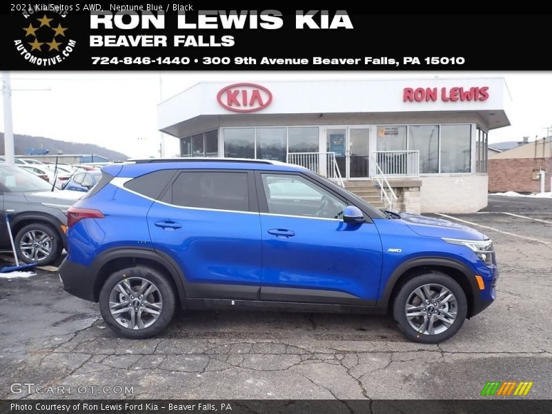 Neptune Blue / Black 2021 Kia Seltos S AWD