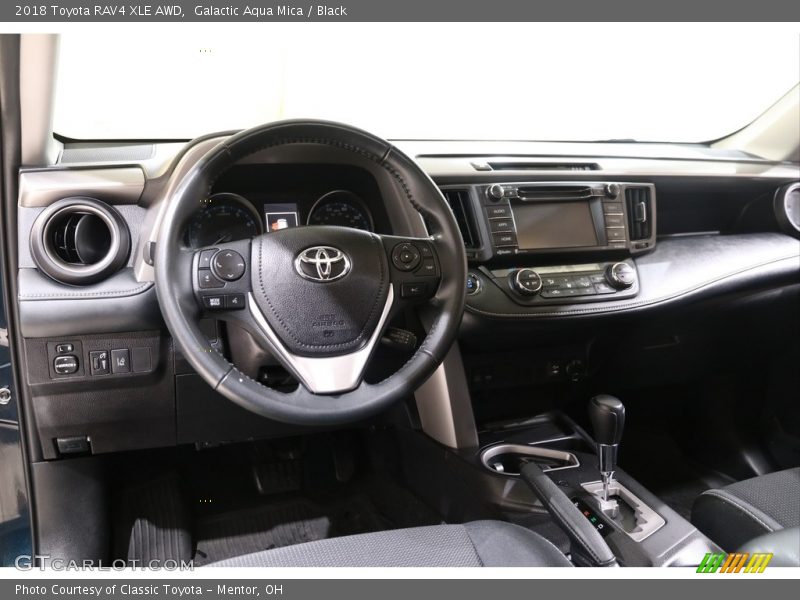 Galactic Aqua Mica / Black 2018 Toyota RAV4 XLE AWD