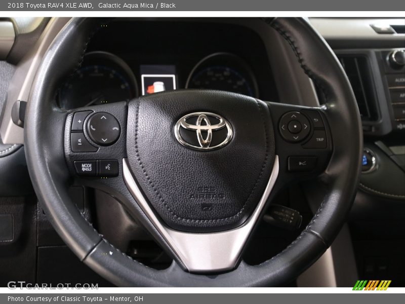 Galactic Aqua Mica / Black 2018 Toyota RAV4 XLE AWD