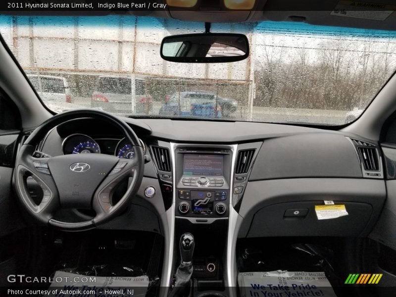 Indigo Blue Pearl / Gray 2011 Hyundai Sonata Limited