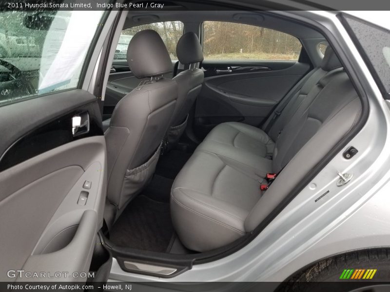 Indigo Blue Pearl / Gray 2011 Hyundai Sonata Limited