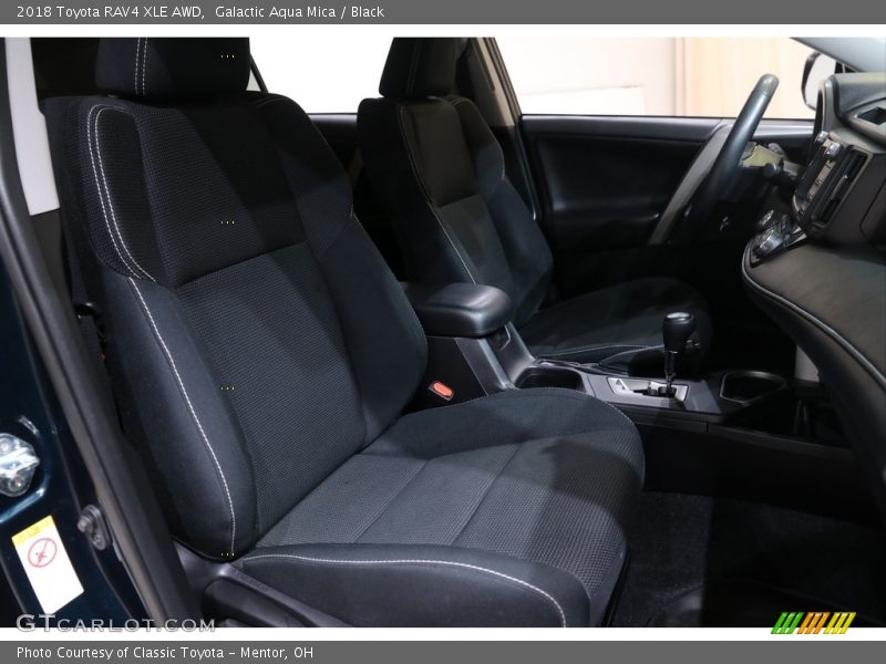 Galactic Aqua Mica / Black 2018 Toyota RAV4 XLE AWD