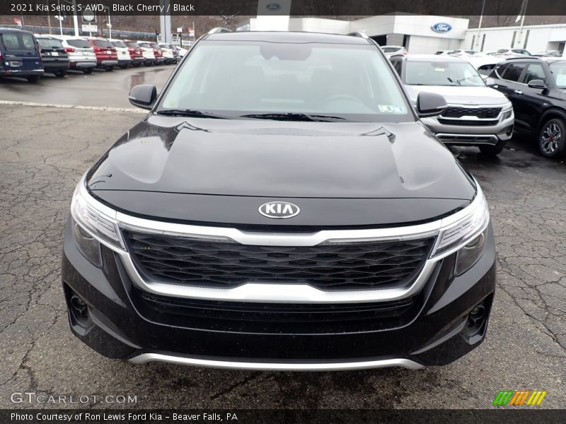 Black Cherry / Black 2021 Kia Seltos S AWD