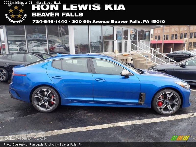 Micro Blue / Black 2021 Kia Stinger GT