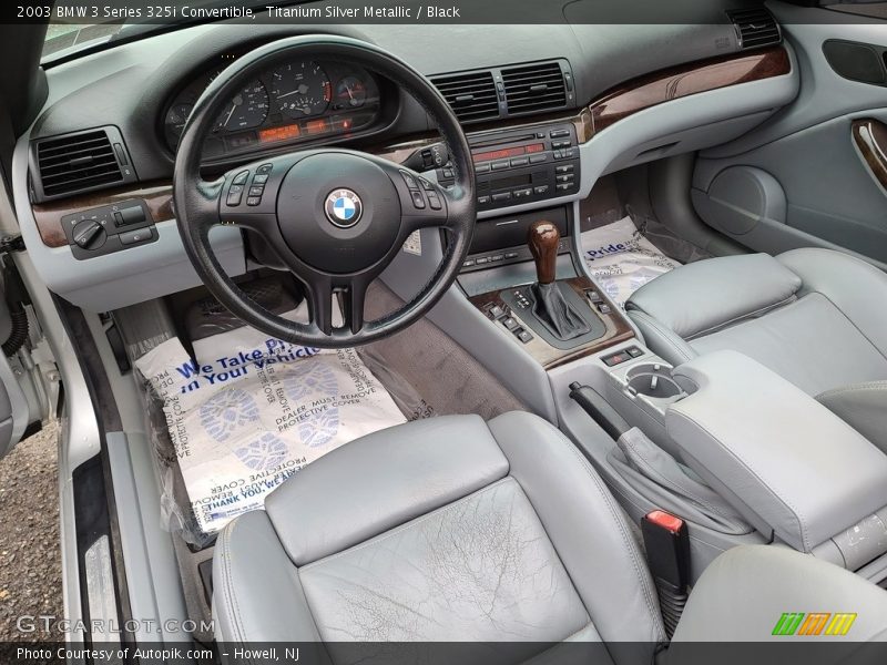 Titanium Silver Metallic / Black 2003 BMW 3 Series 325i Convertible