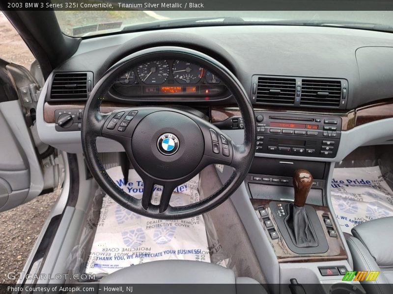 Titanium Silver Metallic / Black 2003 BMW 3 Series 325i Convertible