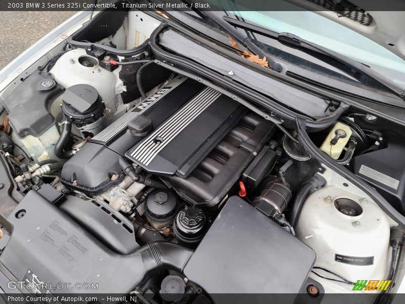 Titanium Silver Metallic / Black 2003 BMW 3 Series 325i Convertible