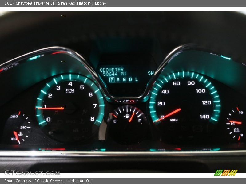 Siren Red Tintcoat / Ebony 2017 Chevrolet Traverse LT