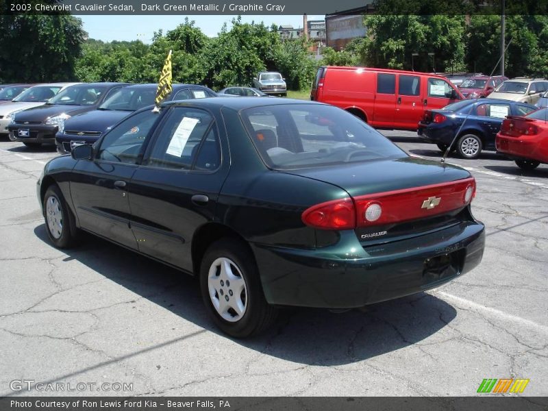 Dark Green Metallic / Graphite Gray 2003 Chevrolet Cavalier Sedan